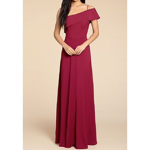 A-Line One Shoulder / Spaghetti Strap Floor Length Stretch Satin Bridesmaid Dress with Pleats
A-Line One Shoulder / Spaghetti Strap Floor Length Stretch Satin Bridesmaid Dress with Pleats
