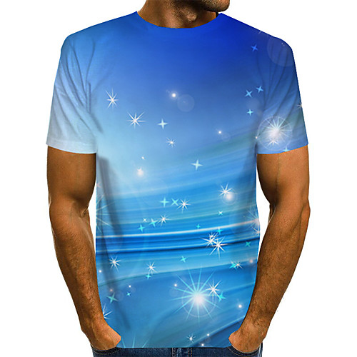 Men's Daily Holiday Street chic / Exaggerated T-shirt - Color Block / 3D / Abstract Print Blue
Men's Daily Holiday Street chic / Exaggerated T-shirt - Color Block / 3D / Abstract Print Blue