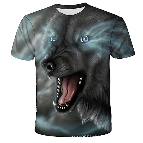 Men's 3D Tie Dye Wolf Print T-shirt Street chic Exaggerated Daily Holiday Round Neck Black / Short Sleeve / Animal
Men's 3D Tie Dye Wolf Print T-shirt Street chic Exaggerated Daily Holiday Round Neck Black / Short Sleeve / Animal