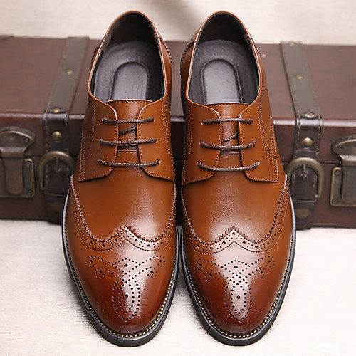 Men's Leather Spring & Summer / Fall & Winter Casual Oxfords Walking Shoes Height-increasing Dark Brown / Black / Wedding / Party & Evening
Men's Leather Spring & Summer / Fall & Winter Casual Oxfords Walking Shoes Height-increasing Dark Brown / Black / Wedding / Party & Evening