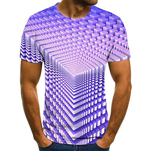 Men's Holiday Going out Street chic / Exaggerated T-shirt - Geometric / Color Block / 3D Print Purple
Men's Holiday Going out Street chic / Exaggerated T-shirt - Geometric / Color Block / 3D Print Purple