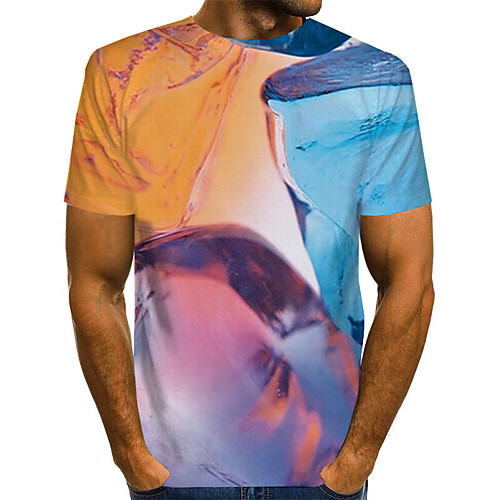 Men's Daily Holiday Street chic / Exaggerated T-shirt - Color Block / 3D / Abstract Print Rainbow
Men's Daily Holiday Street chic / Exaggerated T-shirt - Color Block / 3D / Abstract Print Rainbow