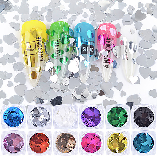 12 Jars Cute Sweet Colorful Glitter Peach Heart-shaped Sequins Nail Art Slice Paillette Manicure DIY Set
12 Jars Cute Sweet Colorful Glitter Peach Heart-shaped Sequins Nail Art Slice Paillette Manicure DIY Set