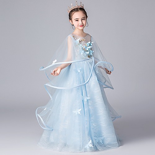 Ball Gown Floor Length Party / Pageant Flower Girl Dresses - Polyester Long Sleeve Jewel Neck with Appliques
Ball Gown Floor Length Party / Pageant Flower Girl Dresses - Polyester Long Sleeve Jewel Neck with Appliques