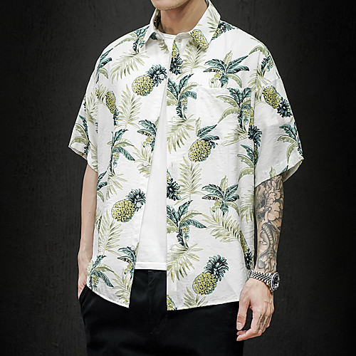 Men's Daily Holiday Boho / Tropical Shirt - Striped / Geometric / Scenery Tropical Leaf, Print Green
Men's Daily Holiday Boho / Tropical Shirt - Striped / Geometric / Scenery Tropical Leaf, Print Green