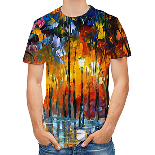 Men's Daily Club Rock / Street chic T-shirt - Color Block / 3D / Tie Dye Print Rainbow
Men's Daily Club Rock / Street chic T-shirt - Color Block / 3D / Tie Dye Print Rainbow