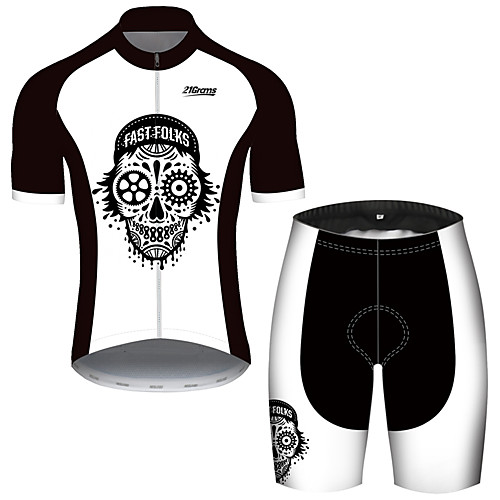 21Grams Men's Short Sleeve Cycling Jersey with Shorts Black / White Patchwork Skull Bike Clothing Suit UV Resistant Breathable Quick Dry Sweat-wicking Sports Solid Color Mountain Bike MTB Road Bike
21Grams Men's Short Sleeve Cycling Jersey with Shorts Black / White Patchwork Skull Bike Clothing Suit UV Resistant Breathable Quick Dry Sweat-wicking Sports Solid Color Mountain Bike MTB Road Bike