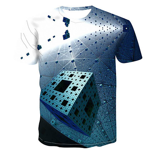 Men's Color Block 3D Print T-shirt Street chic Punk & Gothic Club Weekend Round Neck Light Blue / Short Sleeve
Men's Color Block 3D Print T-shirt Street chic Punk & Gothic Club Weekend Round Neck Light Blue / Short Sleeve