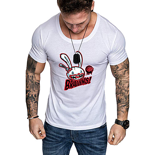Men's Daily Sports Business / Basic T-shirt - Animal / Letter Black & White, Print Yellow
Men's Daily Sports Business / Basic T-shirt - Animal / Letter Black & White, Print Yellow