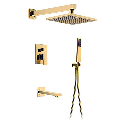 Shower Faucet - Gold Concealed Bath Shower Faucet 8 Inch Rainfall Square Showerhead Hot And Cold Bathroom Shower Mixer Tap Set
Shower Faucet - Gold Concealed Bath Shower Faucet 8 Inch Rainfall Square Showerhead Hot And Cold Bathroom Shower Mixer Tap Set