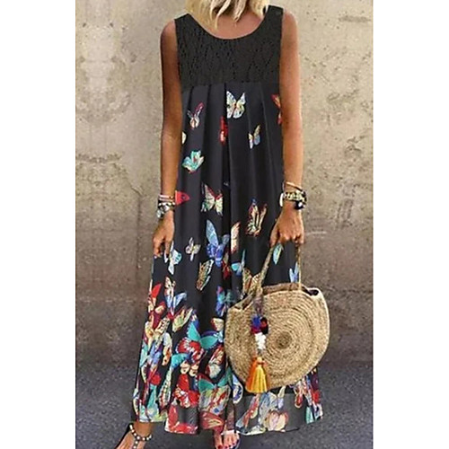 Women's Maxi Black Dress Elegant Boho Maxi Dress Spring Holiday Home A Line Tunic Abaya Floral Print Lace S M
Women's Maxi Black Dress Elegant Boho Maxi Dress Spring Holiday Home A Line Tunic Abaya Floral Print Lace S M