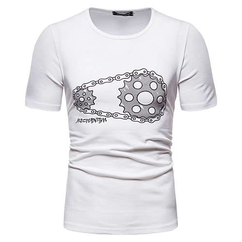 Men's Geometric Graphic Black & Red T-shirt - Cotton Rock Punk & Gothic Going out Club Round Neck White / Black / Blue / Short Sleeve
Men's Geometric Graphic Black & Red T-shirt - Cotton Rock Punk & Gothic Going out Club Round Neck White / Black / Blue / Short Sleeve