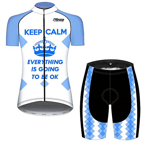 21Grams Women's Short Sleeve Cycling Jersey with Shorts Blue / White Plaid / Checkered Novelty Crown Bike Clothing Suit Breathable Quick Dry Ultraviolet Resistant Sweat-wicking Sports Plaid
21Grams Women's Short Sleeve Cycling Jersey with Shorts Blue / White Plaid / Checkered Novelty Crown Bike Clothing Suit Breathable Quick Dry Ultraviolet Resistant Sweat-wicking Sports Plaid