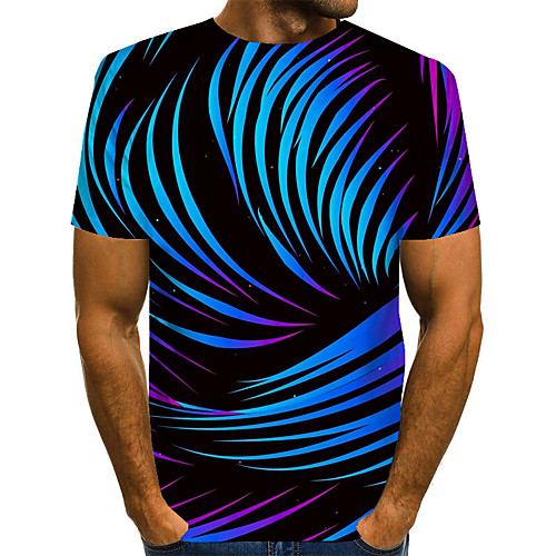 Men's Daily Going out Basic / Street chic T-shirt - Geometric / 3D / Graphic Print Rainbow
Men's Daily Going out Basic / Street chic T-shirt - Geometric / 3D / Graphic Print Rainbow