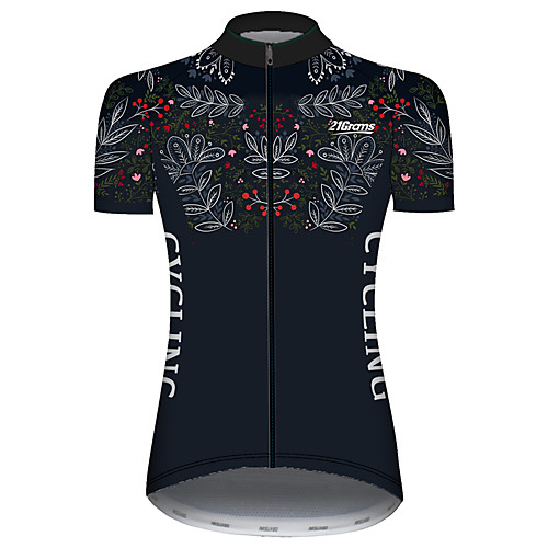 21Grams Women's Short Sleeve Cycling Jersey Black / Red Floral Botanical Bike Jersey Top Mountain Bike MTB Road Bike Cycling UV Resistant Breathable Quick Dry Sports Clothing Apparel / Stretchy
21Grams Women's Short Sleeve Cycling Jersey Black / Red Floral Botanical Bike Jersey Top Mountain Bike MTB Road Bike Cycling UV Resistant Breathable Quick Dry Sports Clothing Apparel / Stretchy