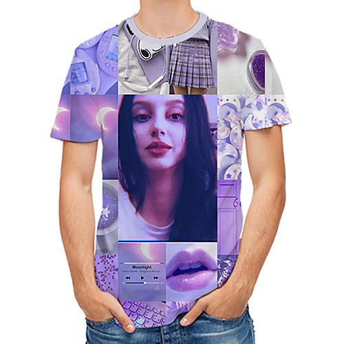 Men's Daily Club Rock / Street chic T-shirt - 3D / Letter / Portrait Print Lavender
Men's Daily Club Rock / Street chic T-shirt - 3D / Letter / Portrait Print Lavender