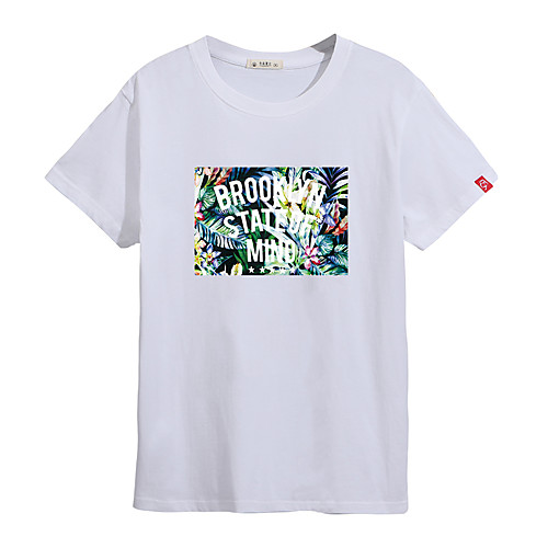 Men's 3D Graphic T-shirt - Cotton Daily Round Neck White / Black / Short Sleeve
Men's 3D Graphic T-shirt - Cotton Daily Round Neck White / Black / Short Sleeve