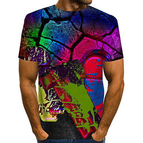 Men's Daily Going out Basic / Street chic T-shirt - Color Block / 3D / Graphic Print Rainbow
Men's Daily Going out Basic / Street chic T-shirt - Color Block / 3D / Graphic Print Rainbow