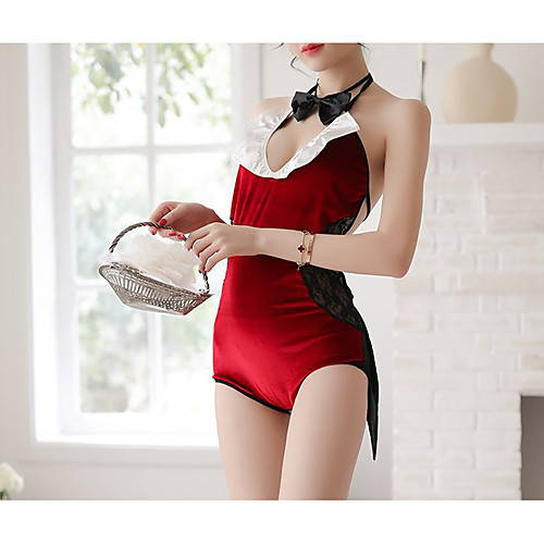 Women's Lace / Backless / Cut Out Suits Nightwear Jacquard / Solid Colored Blushing Pink Red Black One-Size
Women's Lace / Backless / Cut Out Suits Nightwear Jacquard / Solid Colored Blushing Pink Red Black One-Size