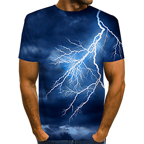Men's Daily Going out Basic / Street chic T-shirt - 3D / Graphic / Scenery Print Blue
Men's Daily Going out Basic / Street chic T-shirt - 3D / Graphic / Scenery Print Blue