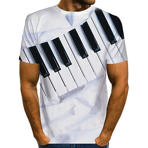 Men's Daily Holiday Street chic / Exaggerated T-shirt - Color Block / 3D / Abstract Print White
Men's Daily Holiday Street chic / Exaggerated T-shirt - Color Block / 3D / Abstract Print White
