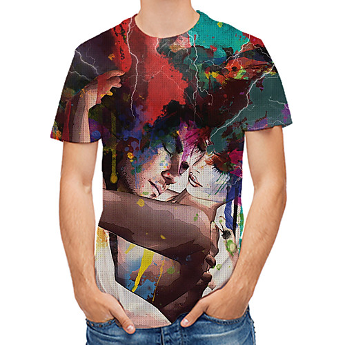 Men's Daily Club Rock / Street chic T-shirt - Color Block / 3D / Tie Dye Print Rainbow
Men's Daily Club Rock / Street chic T-shirt - Color Block / 3D / Tie Dye Print Rainbow