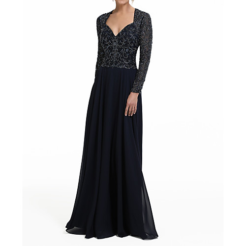 A-Line V Neck Floor Length Chiffon / Lace Long Sleeve Elegant Mother of the Bride Dress with Pleats / Beading Mother's Day 2020
A-Line V Neck Floor Length Chiffon / Lace Long Sleeve Elegant Mother of the Bride Dress with Pleats / Beading Mother's Day 2020