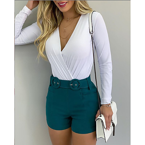 Women's Daily Going out Basic / Sexy Blouse - Solid Colored Patchwork Blushing Pink
Women's Daily Going out Basic / Sexy Blouse - Solid Colored Patchwork Blushing Pink