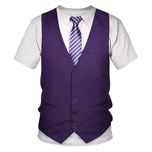 Men's Going out Club Street chic / Punk & Gothic EU / US Size T-shirt - Color Block / 3D / Animal Print Round Neck Purple / Summer / Short Sleeve
Men's Going out Club Street chic / Punk & Gothic EU / US Size T-shirt - Color Block / 3D / Animal Print Round Neck Purple / Summer / Short Sleeve