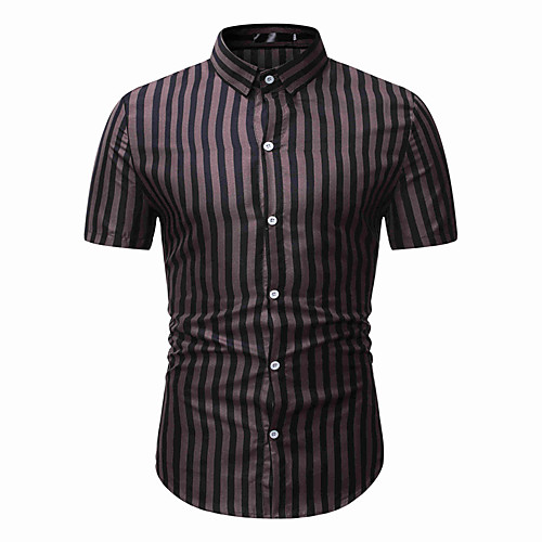 Men's Striped Patchwork Shirt Business Basic Party Daily Fuchsia / Khaki / Dark Gray / Short Sleeve
Men's Striped Patchwork Shirt Business Basic Party Daily Fuchsia / Khaki / Dark Gray / Short Sleeve