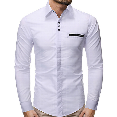 Men's Solid Colored Shirt Daily Standing Collar White / Black / Navy Blue / Long Sleeve
Men's Solid Colored Shirt Daily Standing Collar White / Black / Navy Blue / Long Sleeve