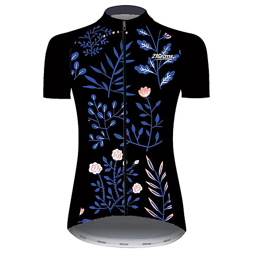 21Grams Women's Short Sleeve Cycling Jersey Black / Blue Floral Botanical Bike Jersey Top Mountain Bike MTB Road Bike Cycling UV Resistant Breathable Quick Dry Sports Clothing Apparel / Stretchy
21Grams Women's Short Sleeve Cycling Jersey Black / Blue Floral Botanical Bike Jersey Top Mountain Bike MTB Road Bike Cycling UV Resistant Breathable Quick Dry Sports Clothing Apparel / Stretchy