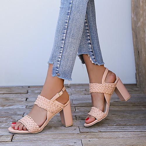 Women's Heels 2020 Chunky Heel Open Toe Elastic Fabric Classic / Casual Spring & Fall / Spring & Summer Almond / White / Black / Wedding
Women's Heels 2020 Chunky Heel Open Toe Elastic Fabric Classic / Casual Spring & Fall / Spring & Summer Almond / White / Black / Wedding
