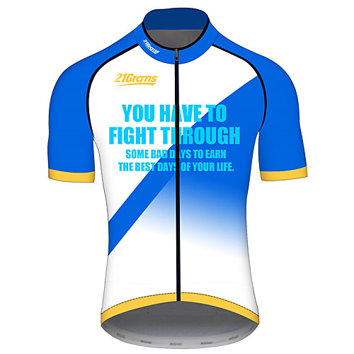 21Grams Men's Short Sleeve Cycling Jersey Blue / White Patchwork Gradient Bike Jersey Top Mountain Bike MTB Road Bike Cycling UV Resistant Breathable Quick Dry Sports Clothing Apparel / Stretchy
21Grams Men's Short Sleeve Cycling Jersey Blue / White Patchwork Gradient Bike Jersey Top Mountain Bike MTB Road Bike Cycling UV Resistant Breathable Quick Dry Sports Clothing Apparel / Stretchy