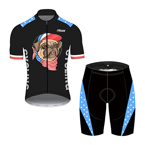 21Grams Men's Short Sleeve Cycling Jersey with Shorts Black / Blue Dog Animal American / USA Bike Clothing Suit UV Resistant Breathable Quick Dry Sweat-wicking Sports Dog Mountain Bike MTB Road Bike
21Grams Men's Short Sleeve Cycling Jersey with Shorts Black / Blue Dog Animal American / USA Bike Clothing Suit UV Resistant Breathable Quick Dry Sweat-wicking Sports Dog Mountain Bike MTB Road Bike