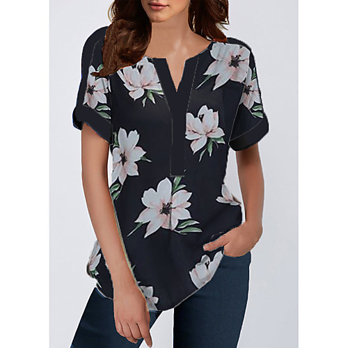 Women's Daily Chic & Modern / Casual / Daily / Fashion Blouse - Floral V Neck Black
Women's Daily Chic & Modern / Casual / Daily / Fashion Blouse - Floral V Neck Black