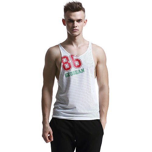 Men's Graphic Letter Mesh Print Slim Tank Top Sexy Daily Weekend Round Neck White / Black / Red / Navy Blue / Sleeveless
Men's Graphic Letter Mesh Print Slim Tank Top Sexy Daily Weekend Round Neck White / Black / Red / Navy Blue / Sleeveless