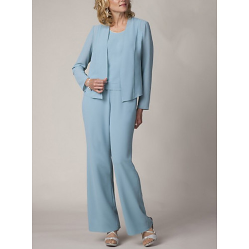 Pantsuit / Jumpsuit V Neck Floor Length Chiffon Long Sleeve Elegant Mother of the Bride Dress with Ruffles Mother's Day 2020
Pantsuit / Jumpsuit V Neck Floor Length Chiffon Long Sleeve Elegant Mother of the Bride Dress with Ruffles Mother's Day 2020