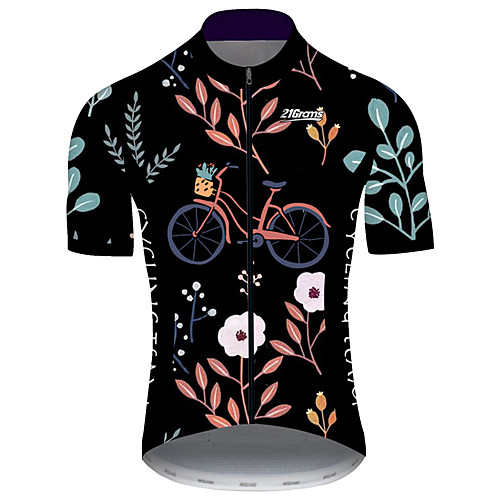 21Grams Men's Short Sleeve Cycling Jersey Black / Blue Tropical Flowers Bike Jersey Top Mountain Bike MTB Road Bike Cycling UV Resistant Breathable Quick Dry Sports Clothing Apparel / Stretchy
21Grams Men's Short Sleeve Cycling Jersey Black / Blue Tropical Flowers Bike Jersey Top Mountain Bike MTB Road Bike Cycling UV Resistant Breathable Quick Dry Sports Clothing Apparel / Stretchy