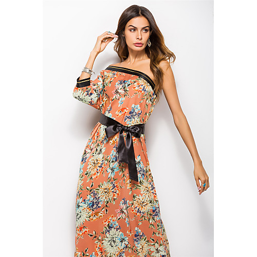 Women's Maxi Orange White Dress Boho Sexy Daily Going out Swing Floral Plaid Solid Color Batwing Sleeve One Shoulder Basic M L
Women's Maxi Orange White Dress Boho Sexy Daily Going out Swing Floral Plaid Solid Color Batwing Sleeve One Shoulder Basic M L