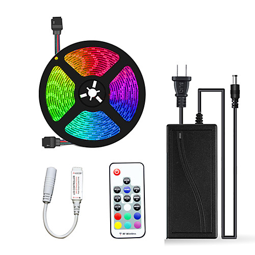 5m Flexible Tiktok LED Strip Lights / Light Sets / RGB Strip Lights 300 LEDs SMD5050 10mm 17-Key Remote Controller / 1 X 12V 5A Power Supply 1 set Multi Color Waterproof / Cuttable / Party 12 V
5m Flexible Tiktok LED Strip Lights / Light Sets / RGB Strip Lights 300 LEDs SMD5050 10mm 17-Key Remote Controller / 1 X 12V 5A Power Supply 1 set Multi Color Waterproof / Cuttable / Party 12 V