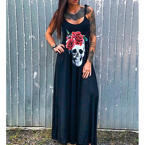 Women's Maxi Blue Dress Elegant Maxi Dress Spring Holiday Beach Home A Line Abaya Floral Geometric Skull Strap S M
Women's Maxi Blue Dress Elegant Maxi Dress Spring Holiday Beach Home A Line Abaya Floral Geometric Skull Strap S M