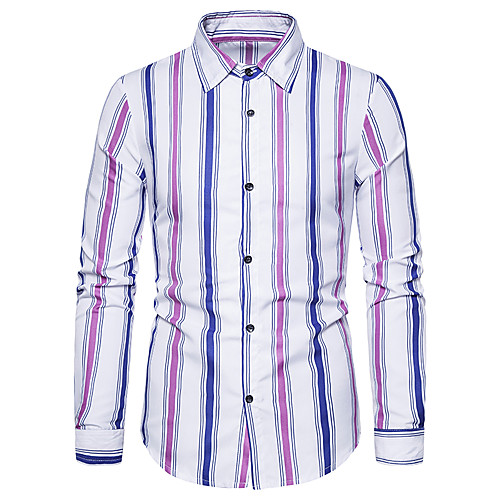 Men's Striped Shirt Basic Daily Classic Collar Wine / Red / Blushing Pink / Long Sleeve
Men's Striped Shirt Basic Daily Classic Collar Wine / Red / Blushing Pink / Long Sleeve