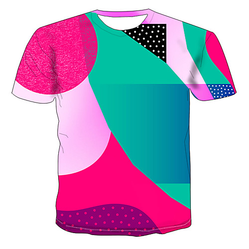 Men's Daily Going out Basic T-shirt - Color Block / 3D / Rainbow Print Rainbow
Men's Daily Going out Basic T-shirt - Color Block / 3D / Rainbow Print Rainbow