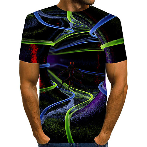 Men's Daily Going out Basic / Street chic T-shirt - Color Block / 3D / Graphic Print Rainbow
Men's Daily Going out Basic / Street chic T-shirt - Color Block / 3D / Graphic Print Rainbow