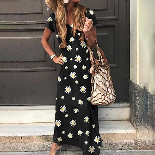 Women's Maxi Blue Black Dress Boho Maxi Dress Summer Holiday Home A Line Floral V Neck S M
Women's Maxi Blue Black Dress Boho Maxi Dress Summer Holiday Home A Line Floral V Neck S M
