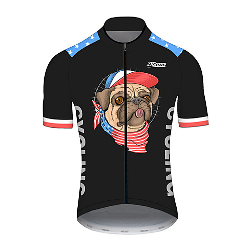 21Grams Men's Short Sleeve Cycling Jersey Black / Red Dog Animal American / USA Bike Jersey Top Mountain Bike MTB Road Bike Cycling UV Resistant Breathable Quick Dry Sports Clothing Apparel
21Grams Men's Short Sleeve Cycling Jersey Black / Red Dog Animal American / USA Bike Jersey Top Mountain Bike MTB Road Bike Cycling UV Resistant Breathable Quick Dry Sports Clothing Apparel
