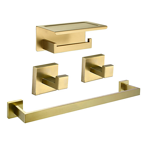 Towel Bar / Toilet Paper Holder / Robe Hook New Design / Creative Contemporary / Modern Stainless Steel / Low-carbon Steel / Metal 4pcs - Bathroom 1-Towel Bar Wall Mounted
Towel Bar / Toilet Paper Holder / Robe Hook New Design / Creative Contemporary / Modern Stainless Steel / Low-carbon Steel / Metal 4pcs - Bathroom 1-Towel Bar Wall Mounted