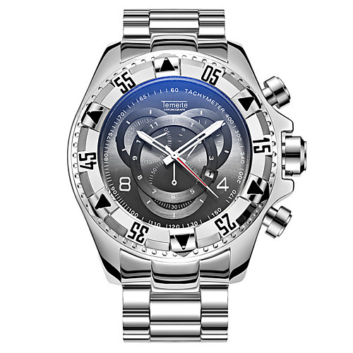 Men's Steel Band Watches Japanese Quartz Stainless Steel 30 m Water Resistant / Waterproof Calendar / date / day Day Date Analog Fashion Cool - Black / Silver BlackGloden GoldenSilver One Year
Men's Steel Band Watches Japanese Quartz Stainless Steel 30 m Water Resistant / Waterproof Calendar / date / day Day Date Analog Fashion Cool - Black / Silver BlackGloden GoldenSilver One Year
