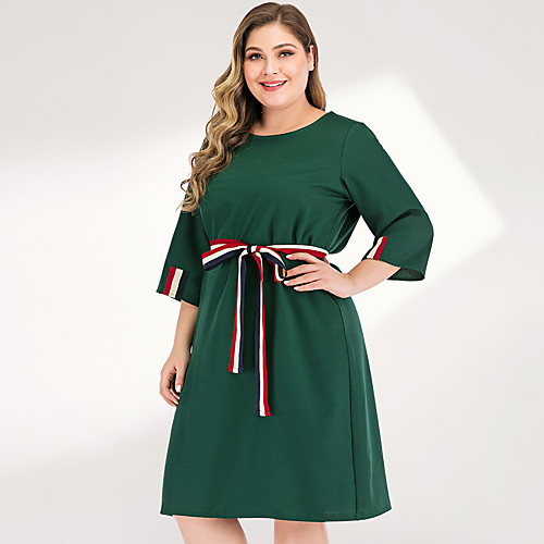 Women's Green Dress Elegant Street chic Spring & Summer Going out A Line Shift Solid Color Flare Cuff Sleeve L XL
Women's Green Dress Elegant Street chic Spring & Summer Going out A Line Shift Solid Color Flare Cuff Sleeve L XL